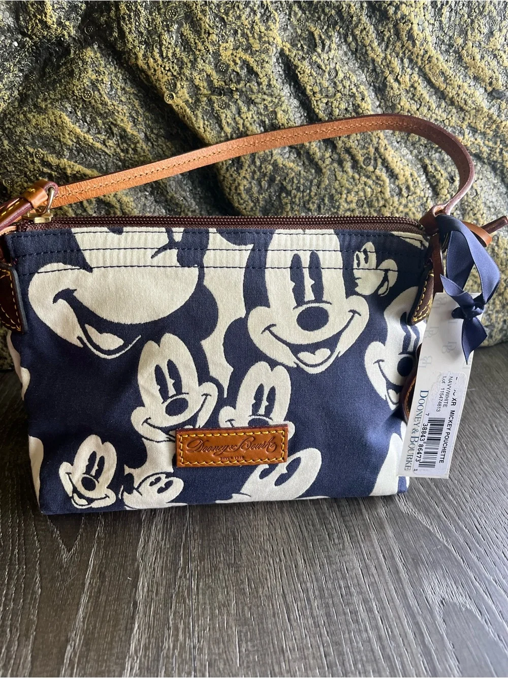 Dooney & Bourke Disney Mickey Navy & White Canvas hobo D23 edition NWT